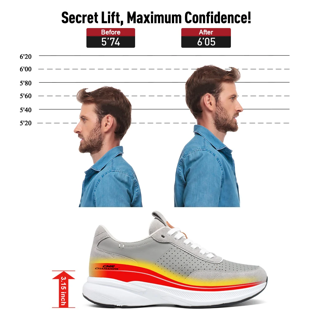 CMR CHAMARIPA Men's Elevator Sneakers - Image 2