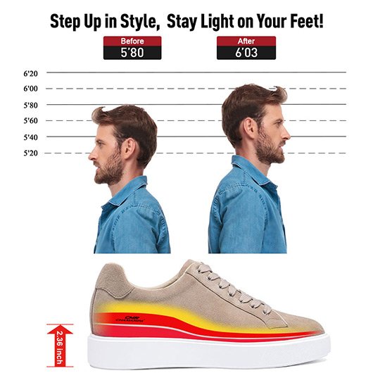 CMR CHAMARIPA Elevator Shoes Suede Leather - Image 2